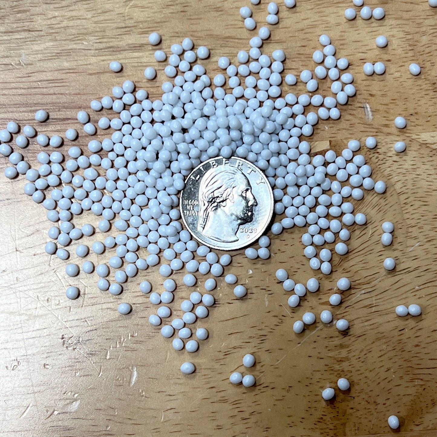 Small White Round Fill Poly Resin Pellets for Cornhole Bags (FREE SHIPPING IN USA***)