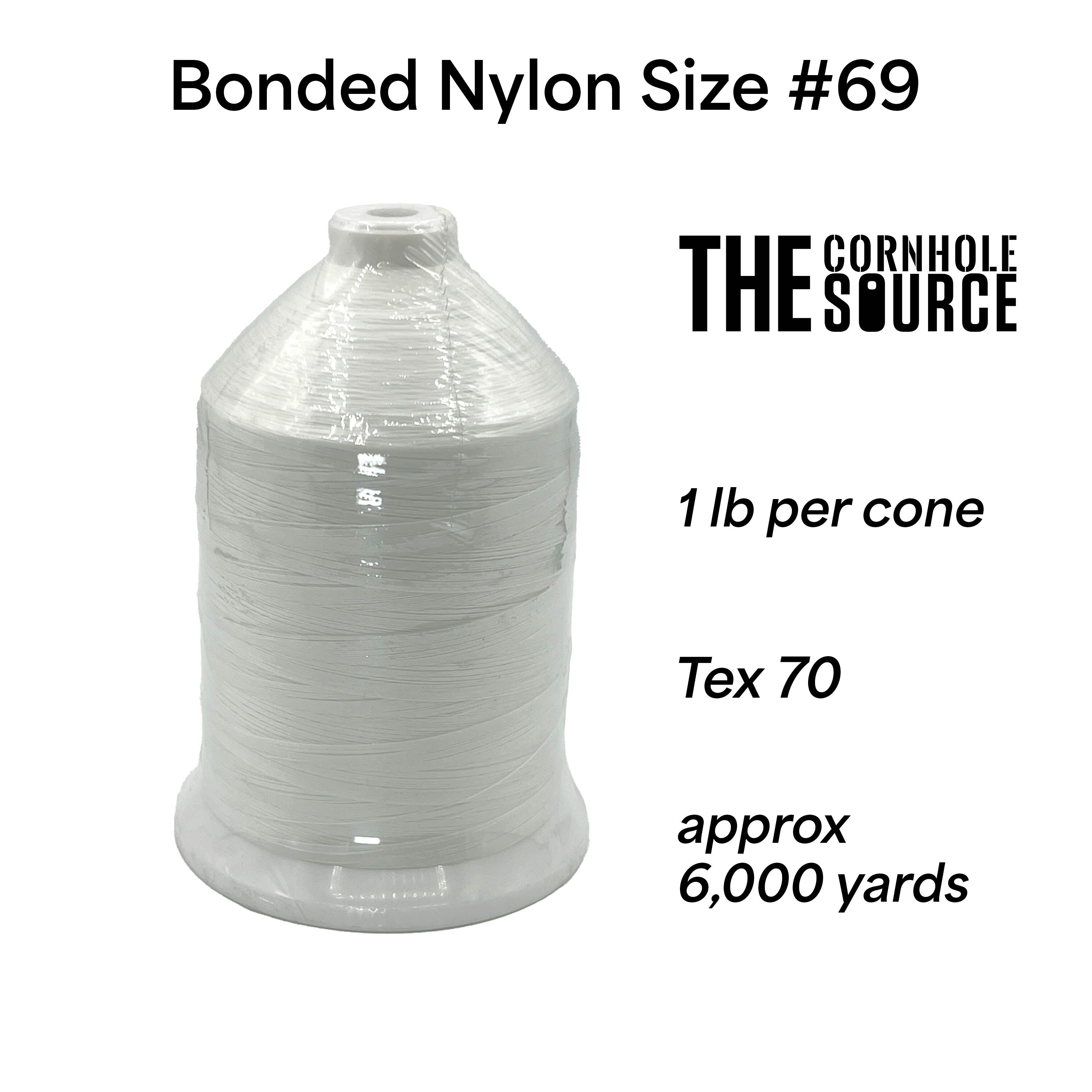 Bonded Nylon - White (Size #69) 1 lb Cone – The Cornhole Source