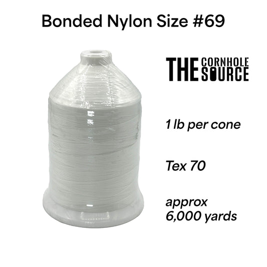 Bonded Nylon - White (Size #69) 1 lb or 8oz Cone