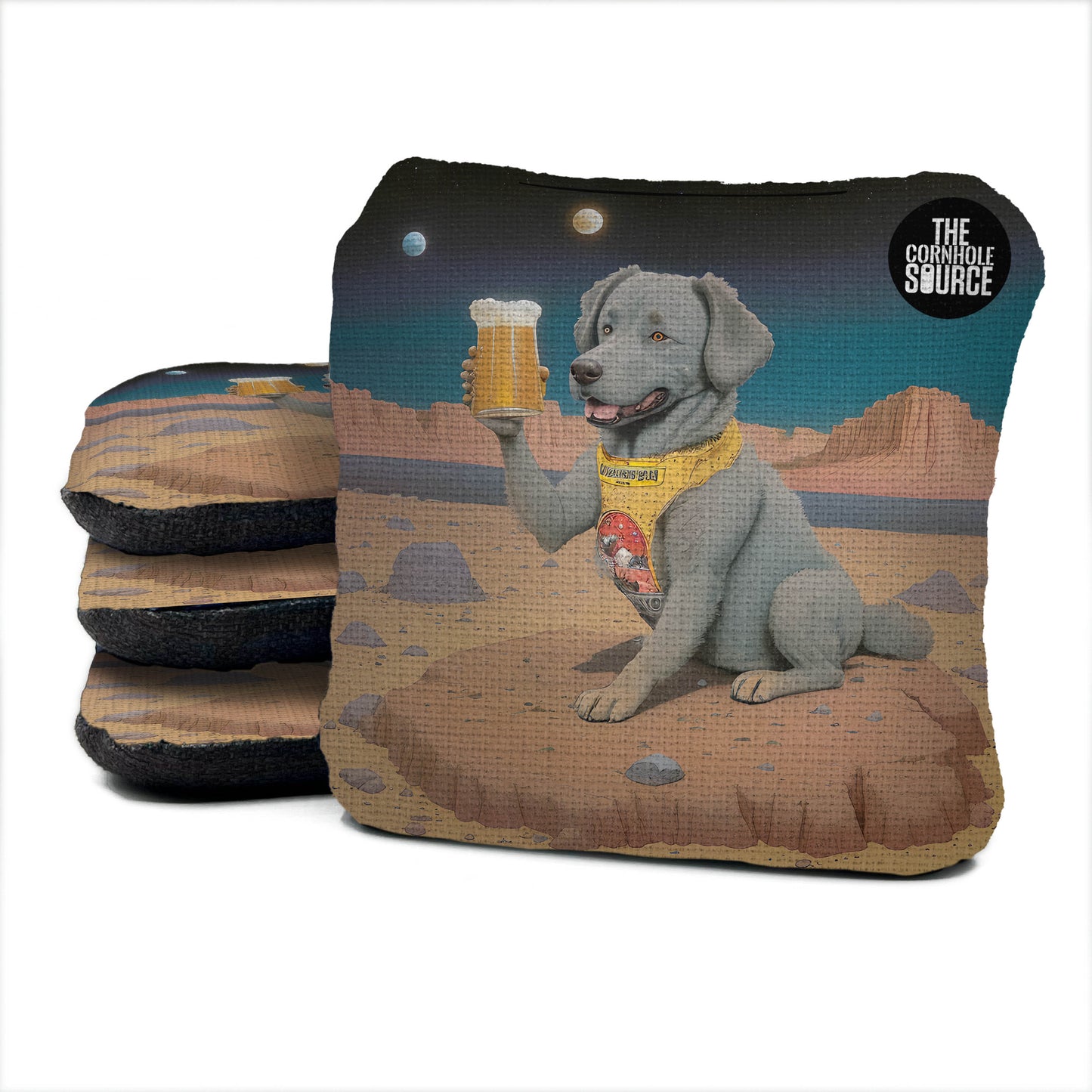 Dog Space Beer - Pro Cornhole Bags - Set of 4