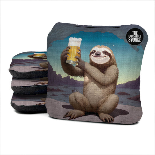 Sloth Space Beer - Pro Cornhole Bags - Set of 4