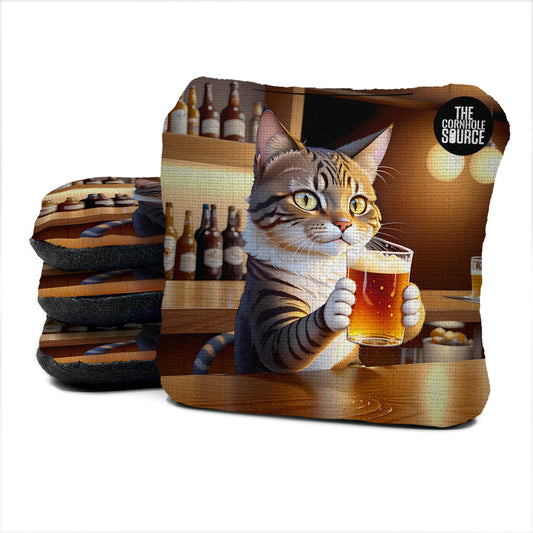 Whiskers the bartender - Pro Cornhole Bags - Set of 4